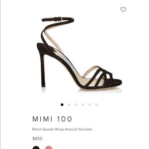 Jimmy Choo sexy black suede high heel sandal